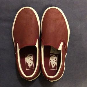 NWOB Vans Leather Slip-Ons